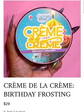 Crème de la Crème Birthday Frosting Body Cream - Pink/Blue